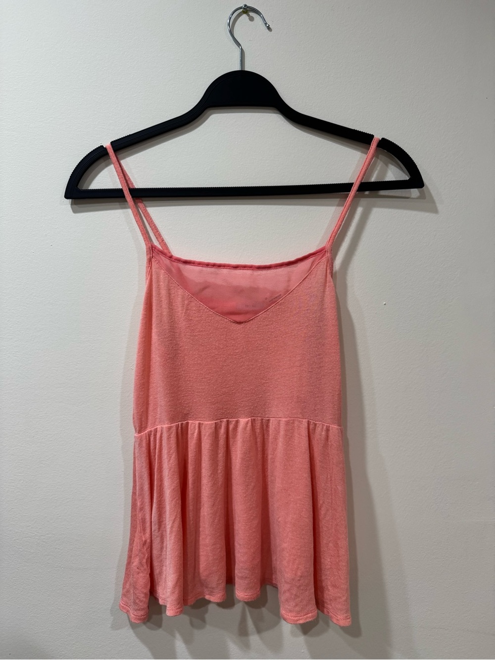 Kimchi Blue Coral Peach Spaghetti Strap Peplum Cami